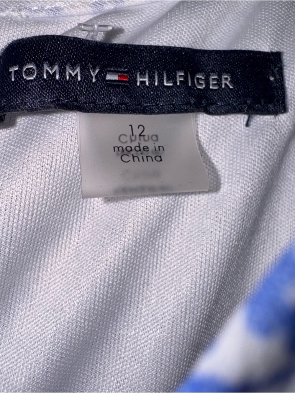 Tommy Hilfiger Light Blue white Floral sleeveless Ruffle chiffon Dress 12 NWOT - Picture 4 of 16
